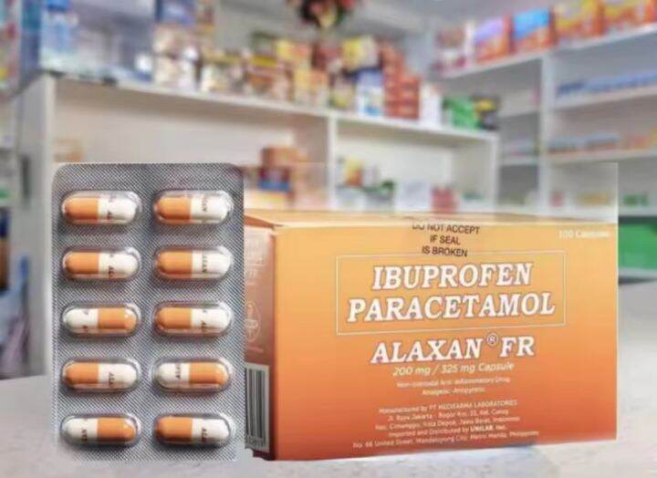 Unilab Alaxan FR 500mg Capsule, Pain reliever with Ibuprofen