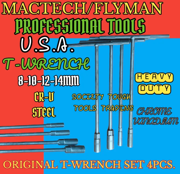 ORIGINAL T WRENCH SET MACTECHFLYMAN U.S.A 8101214MM HEAVY DUTY T
