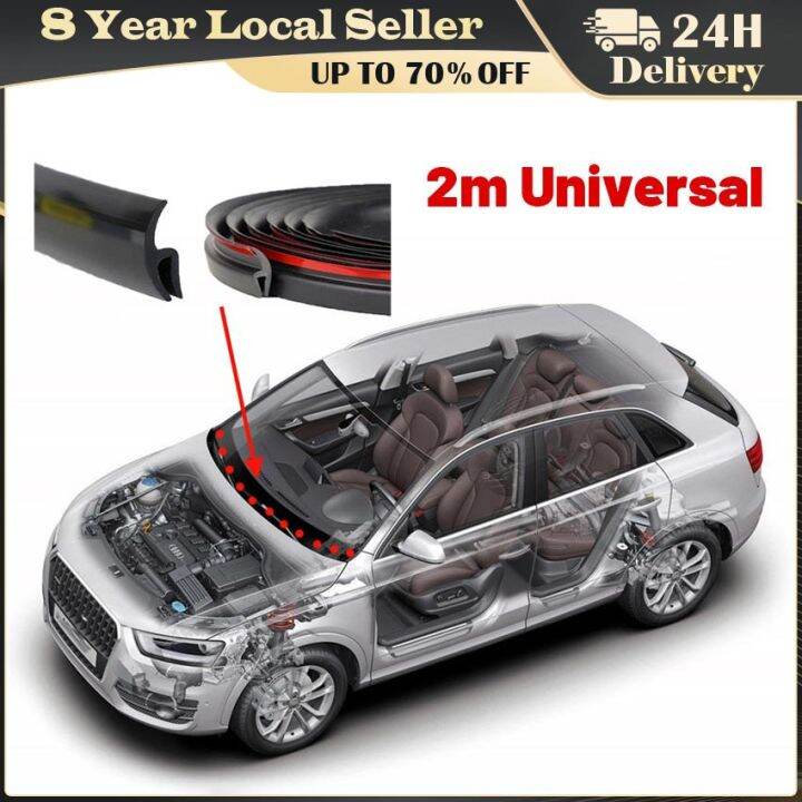 【U Style】2M Windshield Rubber Seal Selfadhesive Windshield Sunroof