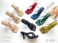 Niwa shoes รองเท้า แฟชั่น ส้นสูง 3 นิ้ว เเป็นงานผ้า นิ่ม ใสสบาย รุ่นPM-9002