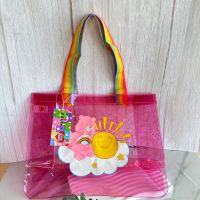 กระเป๋าแคร์แบร์ กระเป๋าช้อปปิ้งสีชมพูใส  tote bag carebears สุด cute