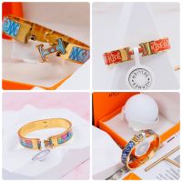 ??พร้อมส่ง กำไลตัว H  Hermes รุ่น ลิมิเตด มีลาย งานไฮเอนด์ ตัวเรือน สีโกลด์ gold