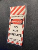 Tag out danger logout tagout เคลือบกันน้ำ