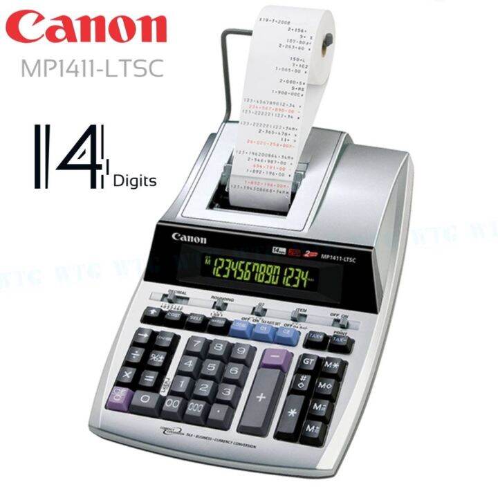 เครื่องคิดเลข-canon-mp1411-ltsc-เครื่องคิดเลขปริ้นสลิป-14หลัก-จอ-lcd-ระบบดิจิตอล