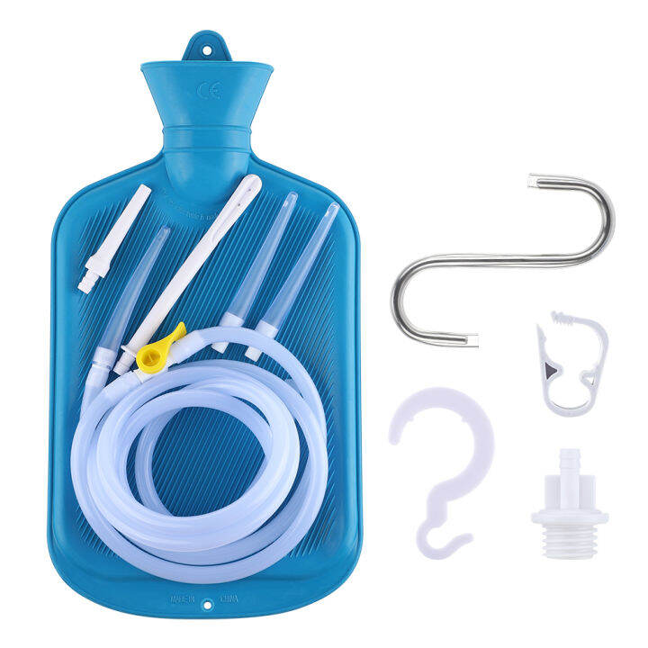2L Enema Bag Kit Shower Nozzle Hot Water Bag Cleansing Enemas Bidet
