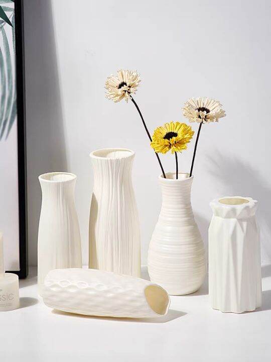 Ins Vase PE Plastic Flower Vase Nordic Style Home Decoration Hall