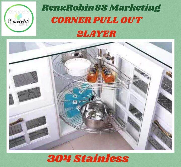 Corner Pull out basket / Carousel kitchen pull out basket 2 layer for