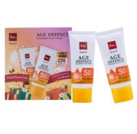 BSC AGE DEFENCE SUNSCREEN LIGHT CREAM SPF50+ PA+++ 30 กรัม (แพ็คคู่ 2 หลอด)