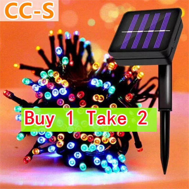 12m 100 led lights Solar Christmas Lights outdoor Buy 1 Take 2