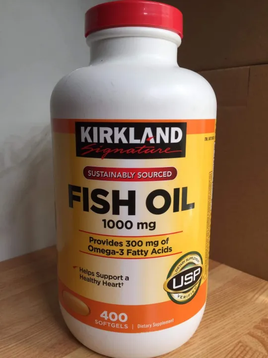 kirkland Fish Oil 1000mg 400 softgels from USA Lazada PH