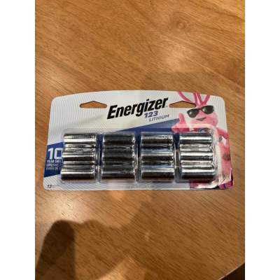 Energizer Lithium 123 (CR123), Pack of 12 Batteries, Best Before 12/2030 - 12/2032 (New)