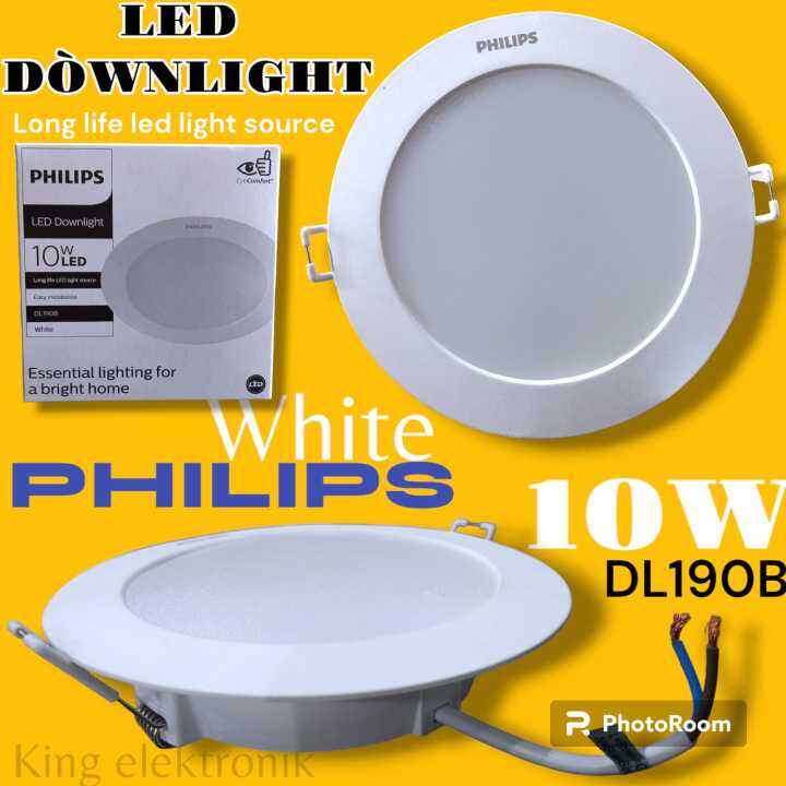 LAMPU DOWNLIGHT PHILIPS 10WATT Putih DL190b (harga Satuan) | Lazada ...