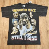 [FADE BIO][THUG IN PEACE] TUPAC  RAPPER HIPHOP BOOTLEG เสื้อลายทูพัค