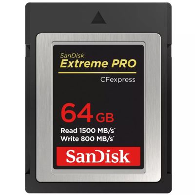 SanDisk Extreme PRO CFexpress Card 64GB Type B (SDCFE-064G-GN4NN) ถ่าย RAW 4K ได้สบาย รับประกัน Lifetime โดย Synnex