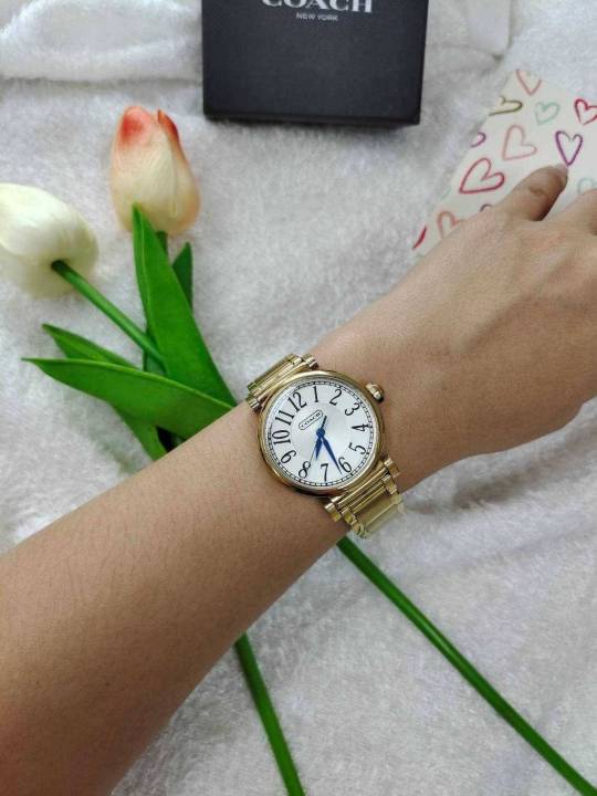 ประกันศูนย์ไทย-coach-รุ่น-co14501720-นาฬิกาสำหรับผู้หญิง-สีทอง-ขนาดหน้าปัด-30-มม