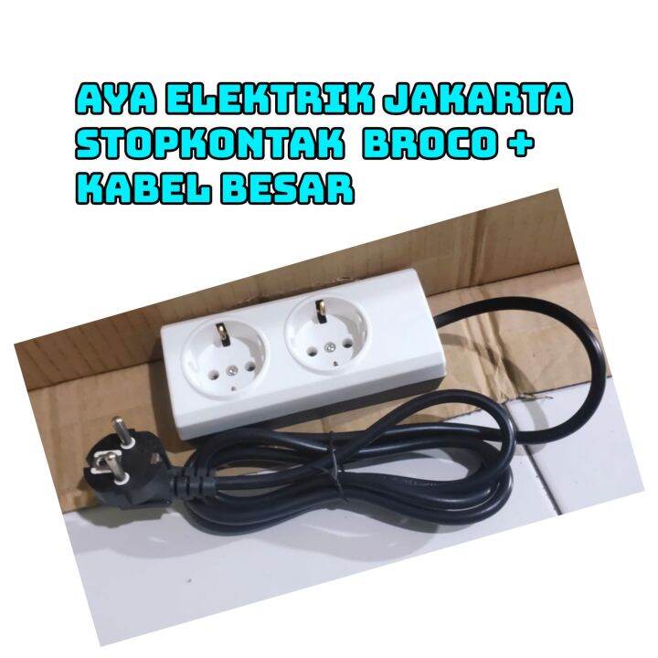 TTDBDG STOP KONTAK BROCO 2 3 4 5 6 LUBANG + KABEL 1.5 METER/ TERMINAL ...