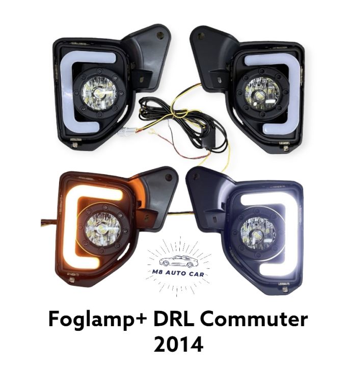 ไฟตัดหมอก-ไฟเดไลท์-รถตู้-commuter-ปี2014-มีไฟเลี้ยว-foglamp-drl-toyota-commuter-2014-2018