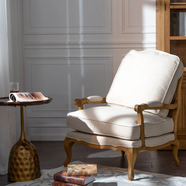 In Stock Export Beisili French American Style Oak Country Rattan Back