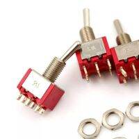 Mini DPDT MTS-223 Dual รีเซ็ตสวิทช์2ตำแหน่งสลับ AC 250V 2A/ AC 5A 120V6Pin