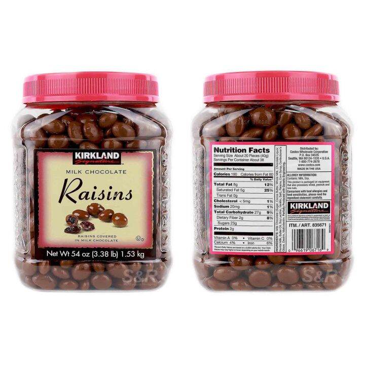 Kirkland Signature Choco Covered Raisins (54oz) Lazada PH