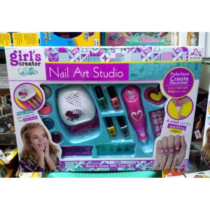 ชุดทำเล็บเด็ก เสริมสวย ของเล่นทำเล็บ ของเล่นเด็ก Nails Art Studio