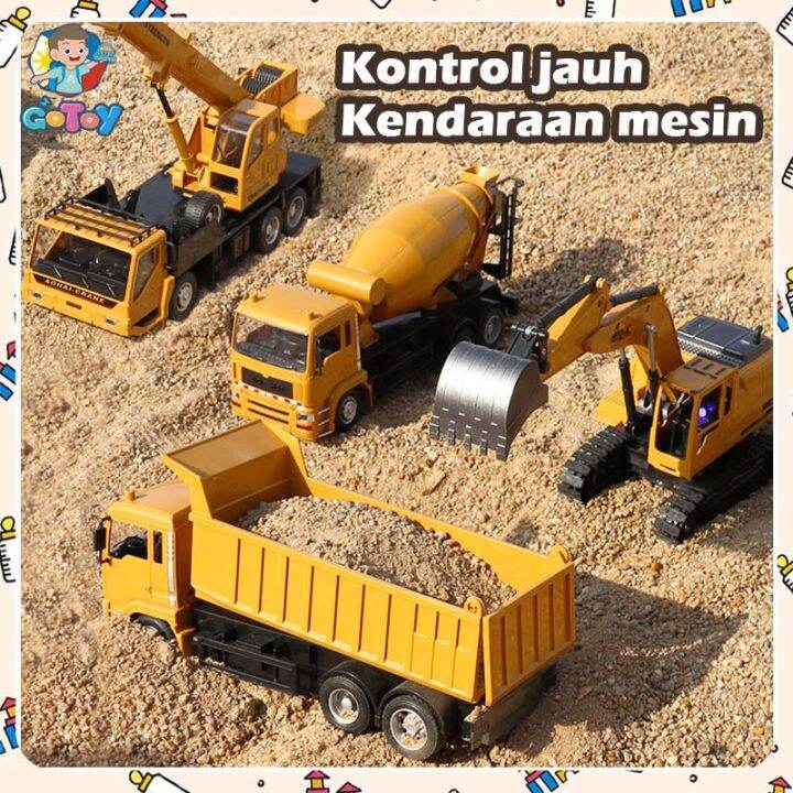 Model Paduan Excavator Remote Control Beko Penggali Truk Kendaraan ...