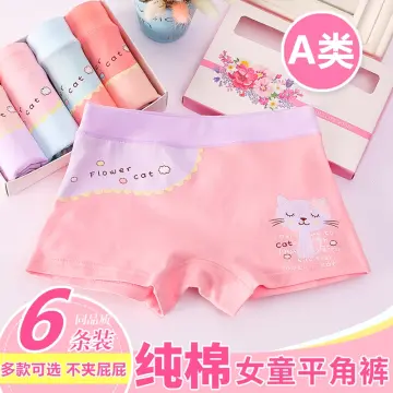 2-14 Years Old 4pcs Underwear Girls Boxer All Season Rabbit Soft