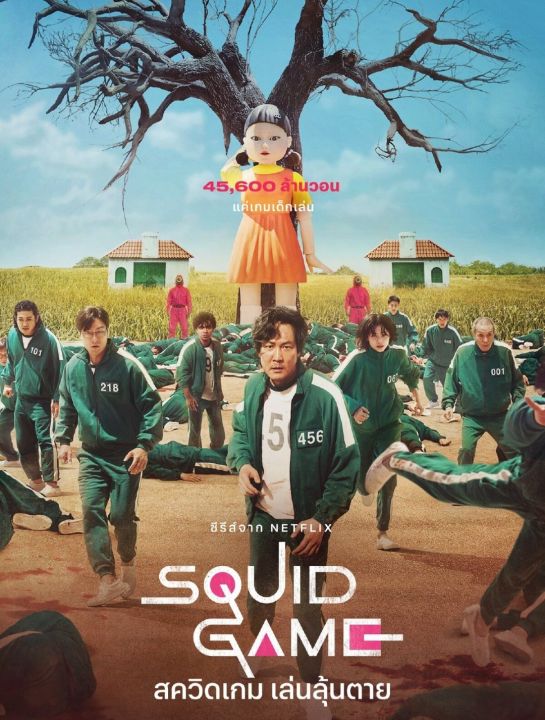 DVD Squid Game สควิดเกม เล่นลุ้นตาย : 2021 #ซีรีส์เกาหลี (ดูพากย์ไทยได้-ซับไทยได้) 3 แผ่นจบ