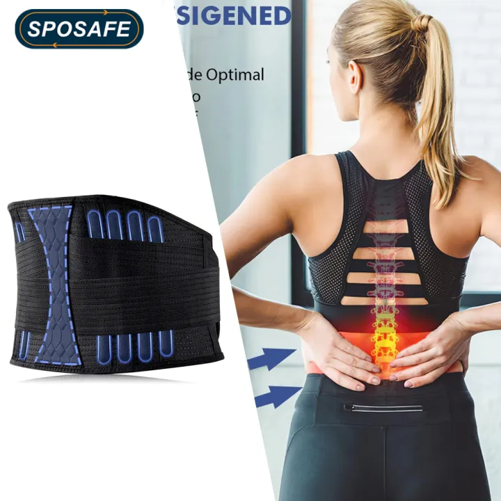 Lumbar Support Belt Lower Back Brace for Lifting, Herniated Disc