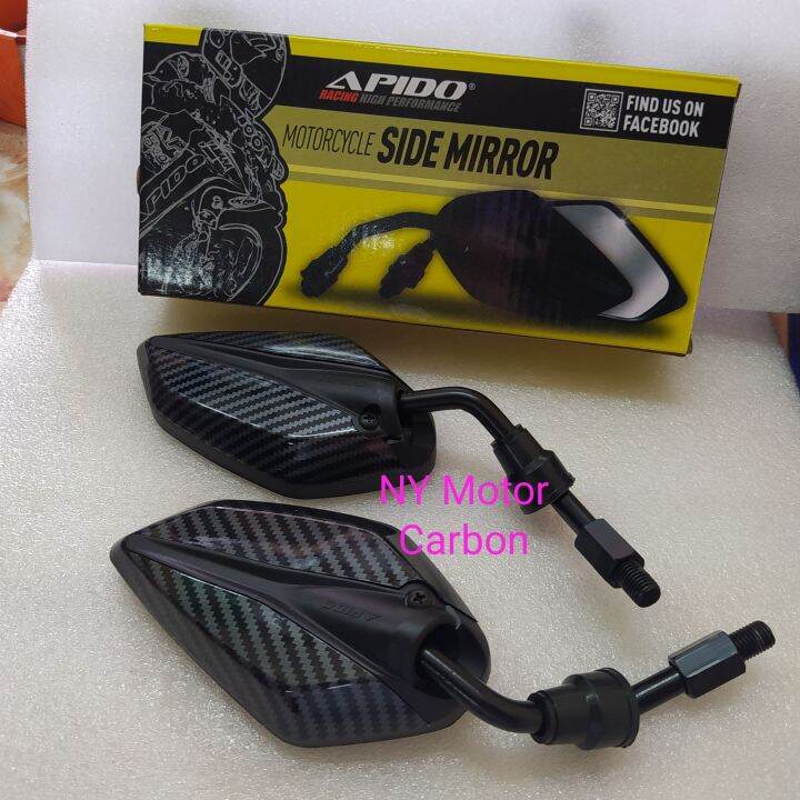Apido Carbon side mirror for Honda Ex5 Dream RS150 Wave Yamaha Y15ZR
