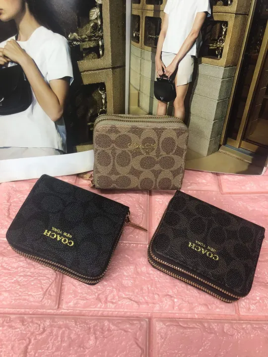 Small double zipper wallet, card wallet, size 11x8.5 cm Available in a