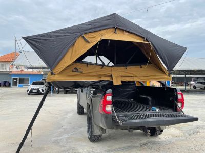เต็นท์หลังคารถ Rooftop tent รุ่น Hybrid ทรงหลังคาอ่อนที่เก็บง่าย ง่ายง่ายที่สุด