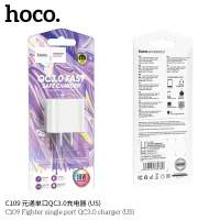 Hoco C109 Charger หัวชาร์จ​ และ ชุดสำหรับ ​micro/Type-C Single port Qc.3.0 18W พร้อมส่ง