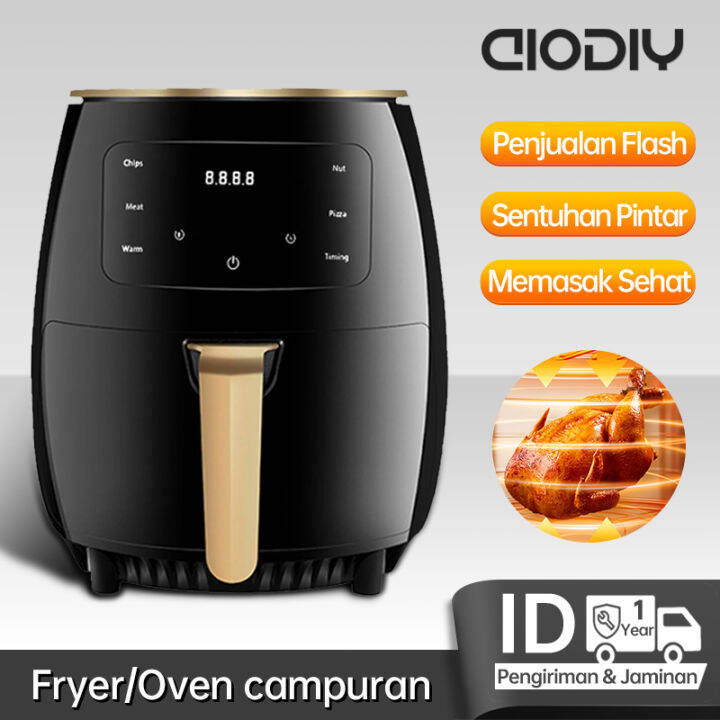 AIODIY 4.5L Air Fryer Touch Whole Chick Oil Free No Smoke Chip Machine