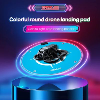 STARTRC Drone Landing Pad Foldable 55cm LED Light Colorful for DJI Avata/Mini 3 Pro/Mini 2/ Mavic 2/ Air 2S Accessories Parking Apron Nail