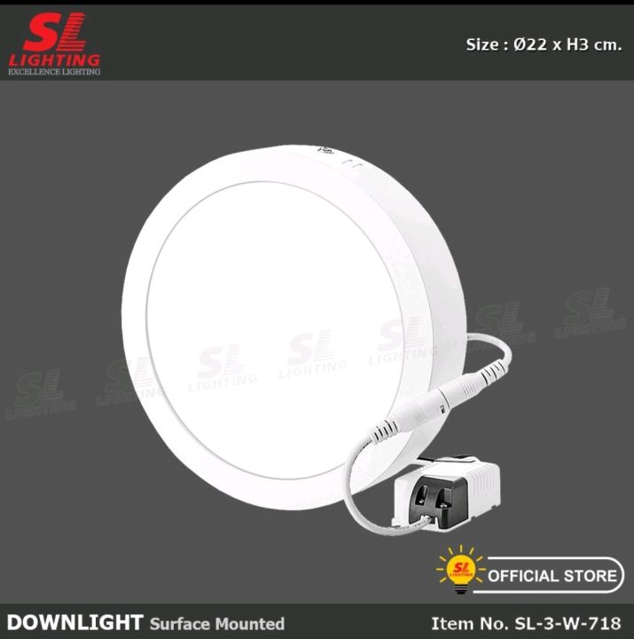 sl-lightingโคมไฟติดเพดาน-ติดลอย-รุ่นสลิม-แบบบาง-led-panel-slim-ทรงกลมและทรงเหลี่ยม-ชุดสำเร็จรูปพร้อมติดตั้ง-รุ่น-sl-3-717-718