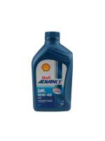 น้ำมันเครื่อง 4T Shell ADVANCE 10W-40 แท้ สำหรับรถยนต์ 4 จังหวะ ใส่ได้ทั้งหัวฉีดและคาบูเรเตอร์ 1L