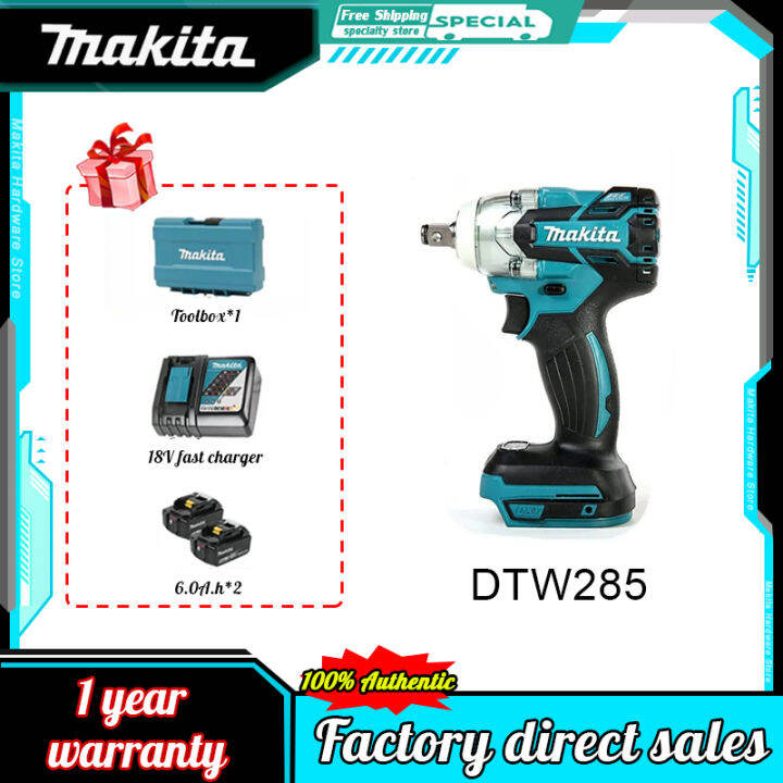 Makita dtw285 battery online and charger