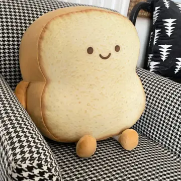 Cartoon Chair Cushion Toast Travel Plush Back Cushions Soft