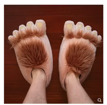 Big hairy feet discount slippers