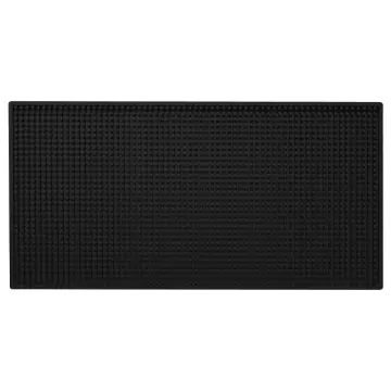 Black Rubber Non Slip Cocktail Bar Mat Water Pad Silicone Cafe Mat