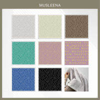 [MUSLEENA] TYPOLOGY SCARF . 7 Colours . ผ้าพันคอ ผ้าคลุมผม ลวดลายText ตัวหนังสือจากโลโก้มัสลีนา พิมพ์แบบปลอดสาร เย็บริมปราณีต บรรจุในกล่องแข็ง #HIJAB #SCARF