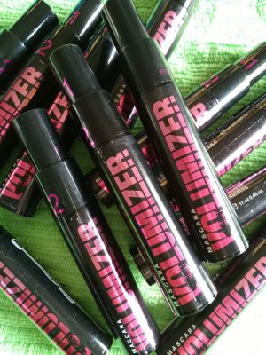 (1ชิ้น) Super Curl Waterproof Mascara Volumizer มาสคาร่ากันน้ำสีดำ 2 หัวแปรง