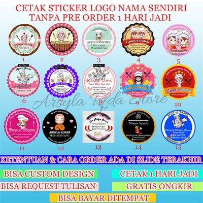 (A51) Isi 150Pcs/Lembar Cetak Sticker Chromo Cutting Bulat- Cetak ...