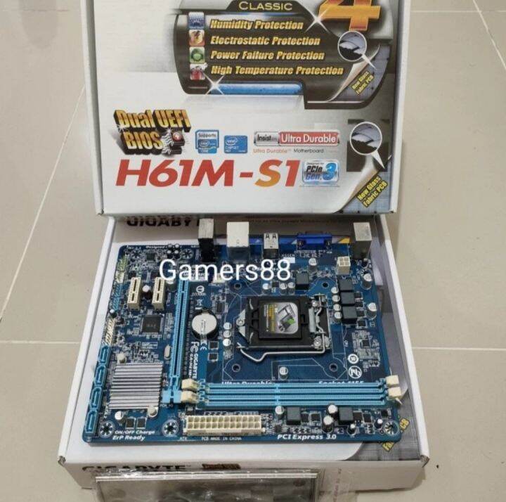 MOTHERBOARD GIGABYTE H61 MS1 H61MS1 Mainboard Mobo Socket 1155 Lazada Indonesia