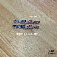 โลโก้* TRDsports คู่เล็ก งานโลหะ ( ขนาด* 1 x 6.5 cm ) ราคาต่อคู่