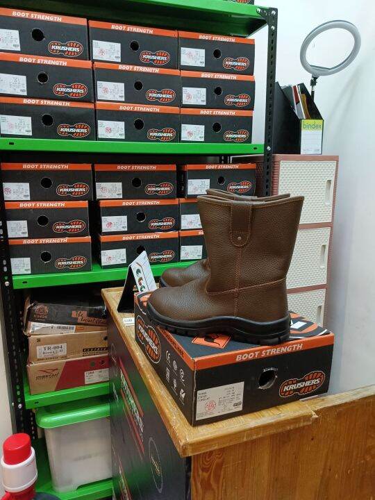 Sepatu Safety Shoes Krushers Texas Brown Cokelat 43 Lazada Indonesia