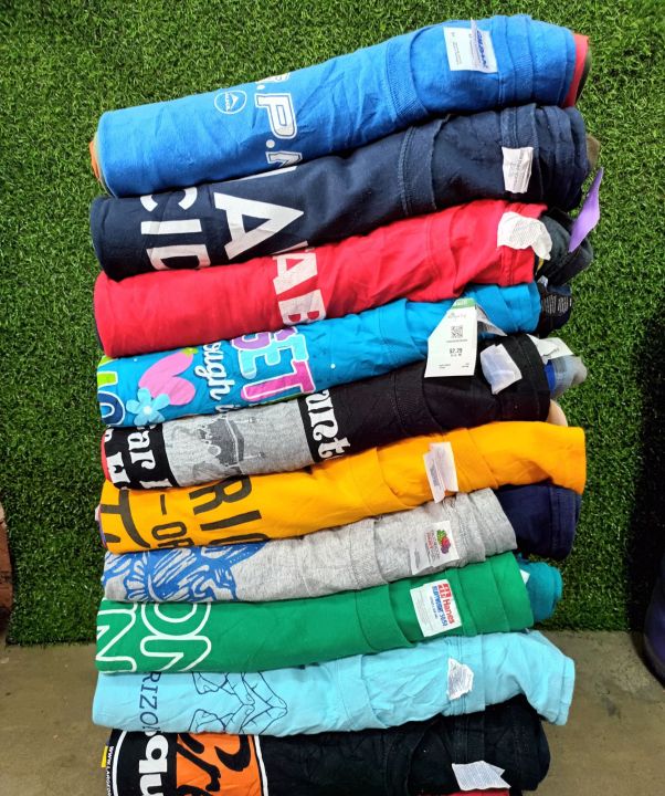 เสื้อยืดคละสี-แพ็ตถุงสวยงาม-5-ตัว-100-เลือกไซรได้-s-m-l-xl