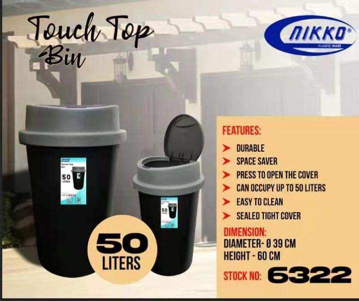 Nikko touch top Trash Bin Lazada PH