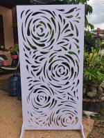 ฉากกั้นห้องลายฉลุ 60x120Cm.หนา10มิล ฟรีขาตั้งให้